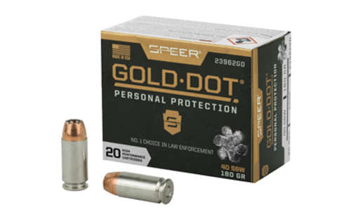 Ammunition Speer Ammunition Speer Gold Dot SPR GOLD DOT 40SW 180GR HP 20/200 • Model: Speer Gold Dot